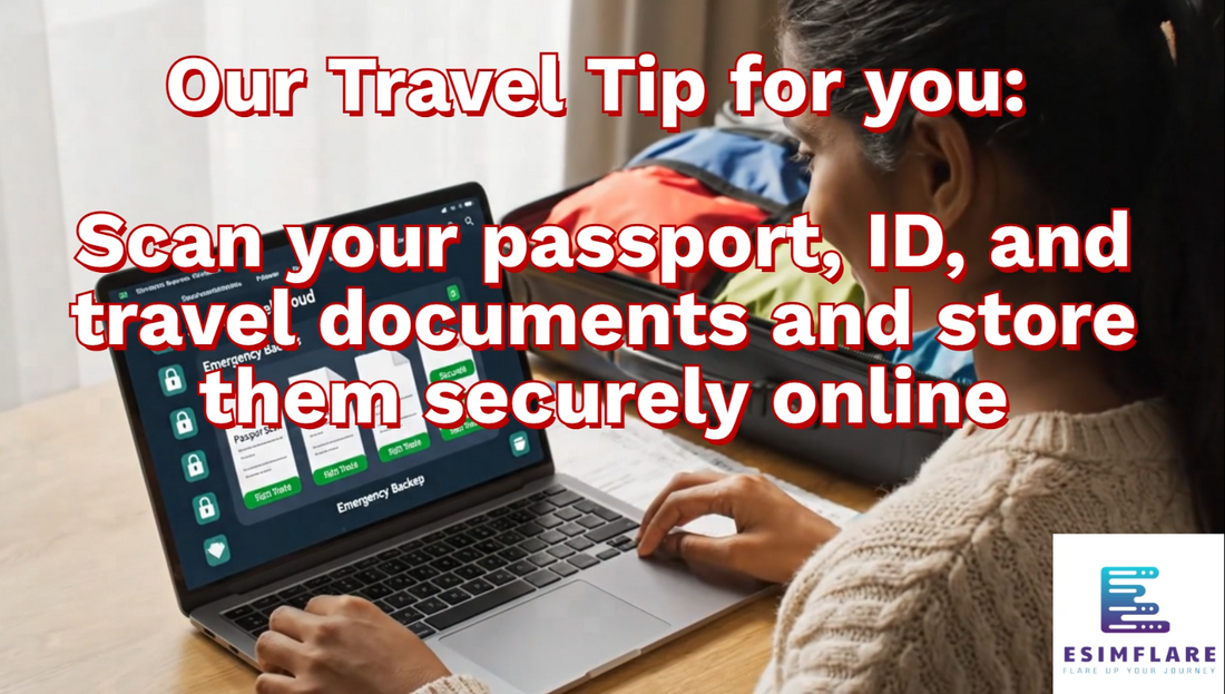 Scan travel documents & passports and store them online